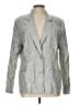 Evereve Stripes Silver White Blazer Size L - photo 1