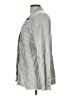 Evereve Stripes Silver White Blazer Size L - photo 5