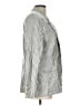 Evereve Stripes Silver White Blazer Size L - photo 4