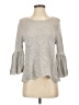 LC Lauren Conrad Metallic Silver Pullover Sweater Size XS - photo 1