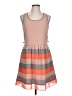 Maison Jules 100% Polyester Color Block Tan Casual Dress Size L - photo 1