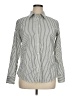 Old Navy Stripes Silver Long Sleeve Blouse Size XL - photo 1