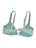 Jonathan Simkhai Checkered-gingham Green Swimsuit Top Size M - photo 2