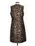 J.Crew 100% Polyester Animal Print Brown Cocktail Dress Size S (tall) - photo 2