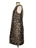 J.Crew 100% Polyester Animal Print Brown Cocktail Dress Size S (tall) - photo 5