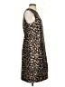 J.Crew 100% Polyester Animal Print Brown Cocktail Dress Size S (tall) - photo 4