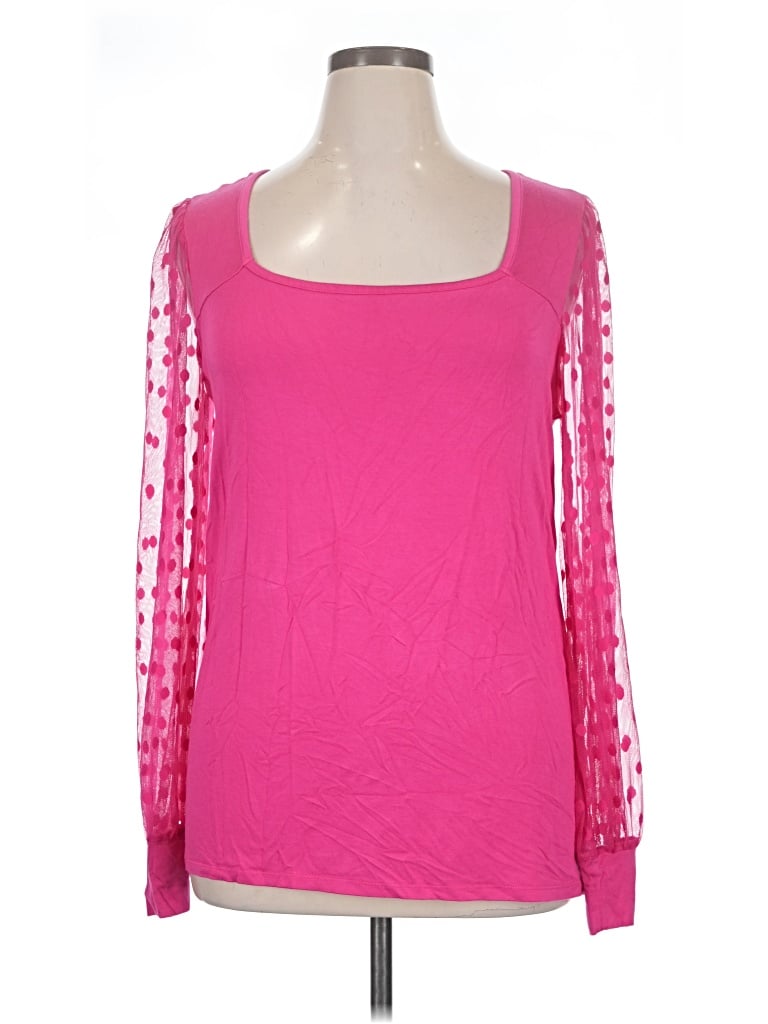 Pre-owned Torrid Long Sleeve Blouse In Pink