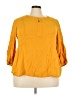 Westbound Yellow 3/4 Sleeve Blouse Size 2X - photo 1
