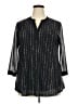 Timeson Black 3/4 Sleeve Blouse Size XXL - photo 1