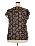 Cure 100% Polyester Brown Short Sleeve Blouse Size 2XL - photo 2