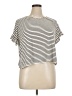 Max Studio Stripes Ivory Short Sleeve T-Shirt Size 1X - photo 1