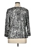 MSK Animal Print Silver 3/4 Sleeve Blouse Size XL - photo 2