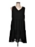 Unbranded Solid Black Casual Dress Size L - photo 1