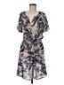 Daniel Rainn 100% Polyester Print Blue Casual Dress Size M - photo 1