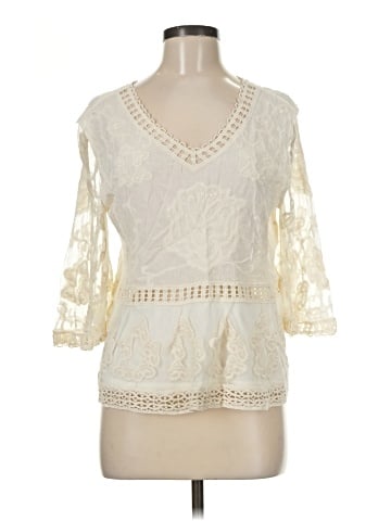 Ultra Pink 3/4 Sleeve Blouse (view 1)