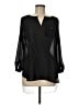 Hazel 100% Polyester Black Long Sleeve Blouse Size M - photo 1