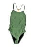 Speedo Color Block Green One Piece Swimsuit Size L (kids) - photo 1