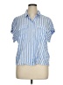 BeachLunchLounge Stripes Blue Short Sleeve Button-Down Shirt Size XL - photo 1