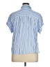 BeachLunchLounge Stripes Blue Short Sleeve Button-Down Shirt Size XL - photo 2