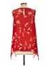 H By Halston 100% Polyester Red Sleeveless Blouse Size L - photo 2