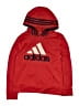 Adidas 100% Polyester Red Pullover Hoodie Size 10 - 12 - photo 1