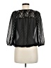 Iz Byer 100% Polyester Black 3/4 Sleeve Blouse Size M - photo 2