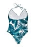 Boohoo Tropical Blue Green One Piece Swimsuit Size M - photo 2