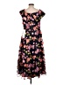Xscape 100% Polyester Floral Black Blue Cocktail Dress Size 12 - photo 2