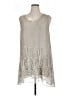 Soft Surroundings 100% Silk Gray Silver Sleeveless Silk Top Size 1X - photo 1