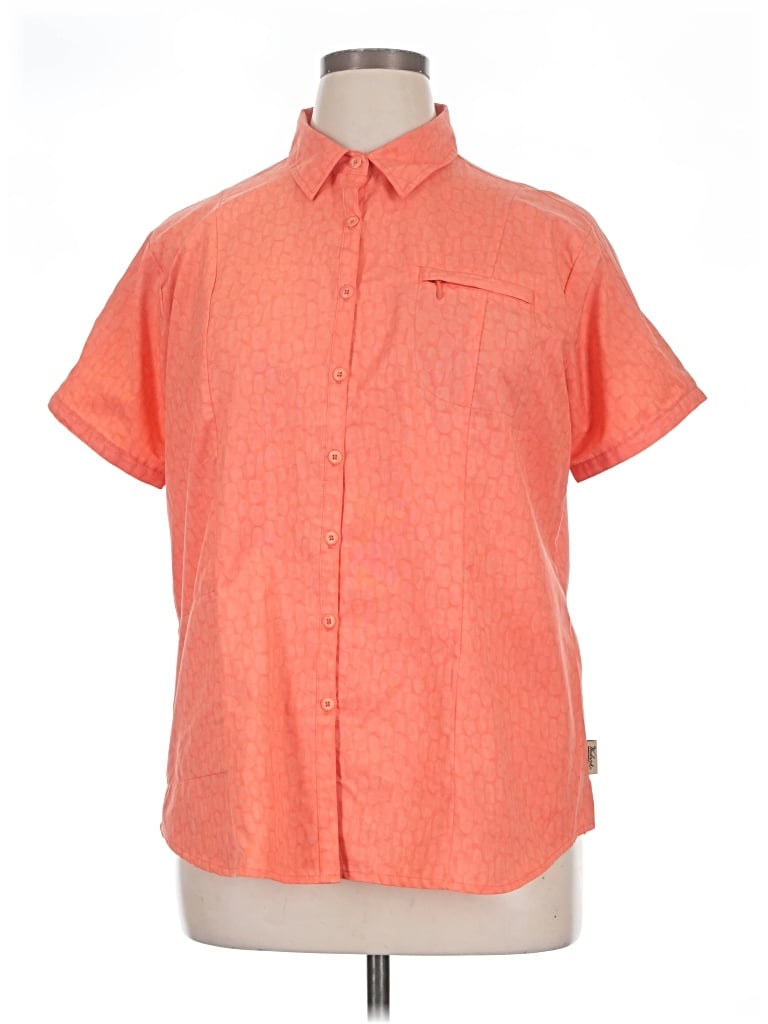 Pre-owned Woolrich Short Sleeve Blouse In Orange