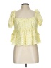 Olia 100% Polyester Yellow Sleeveless Blouse Size L - photo 1