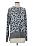 Hem & Thread Animal Print Gray Pullover Sweater Size S - photo 1