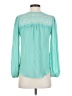 E&M Collection 100% Polyester Teal Long Sleeve Blouse Size S - photo 2