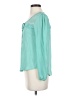E&M Collection 100% Polyester Teal Long Sleeve Blouse Size S - photo 5