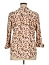New Directions Animal Print Tan 3/4 Sleeve Blouse Size XL - photo 2