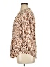 New Directions Animal Print Tan 3/4 Sleeve Blouse Size XL - photo 5