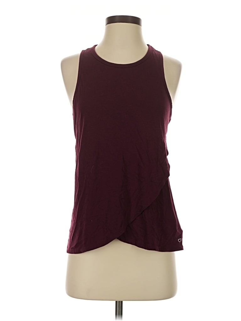 Pre-owned Gap Fit Tank Top Burgundy Halter Neckline Tops