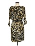 Peter Nygard 100% Polyester Animal Print Gold Cocktail Dress Size M (estimated) - photo 2