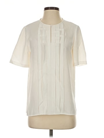 Lafayette 148 New York Short Sleeve Blouse (view 1)
