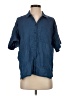 Madewell Solid Blue 3/4 Sleeve Button-Down Shirt Size S - photo 1