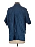 Madewell Solid Blue 3/4 Sleeve Button-Down Shirt Size S - photo 2