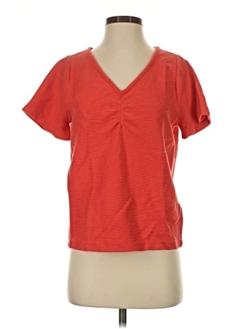 Madewell Ottoman Jacquard Ruched-Front Top (view 1)