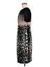St. John 100% Silk Animal Print Black Casual Dress Size 8 - photo 5