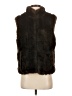 Gallery 100% Polyester Brown Faux Fur Vest Size S - photo 1