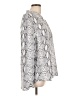 Kut from the Kloth 100% Polyester Animal Print Silver Long Sleeve Blouse Size L - photo 4