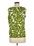 Lands' End 100% Cotton Floral Green Sleeveless Blouse Size M (petite) - photo 2