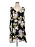 Soprano 100% Polyester Floral Black Casual Dress Size 1X - photo 1