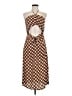 Cider Print Brown Cocktail Dress Size M - photo 1