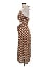 Cider Print Brown Cocktail Dress Size M - photo 5