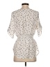 J for Justify Polka Dots Ivory 3/4 Sleeve Blouse Size S - photo 2